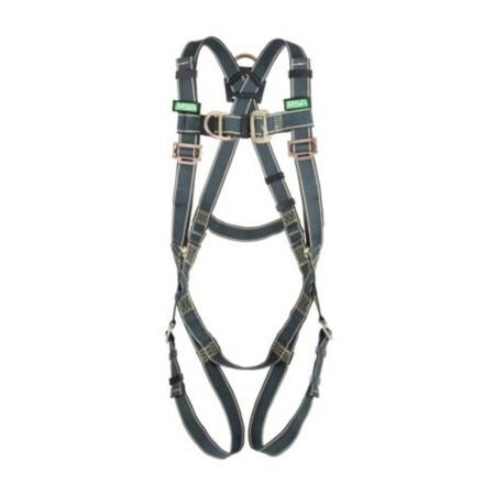 Msa Safety Gravity Welder Harness, Kevlar, Quick-Fit Buckle, Back D-Ring, Super Xl, Black 10103218